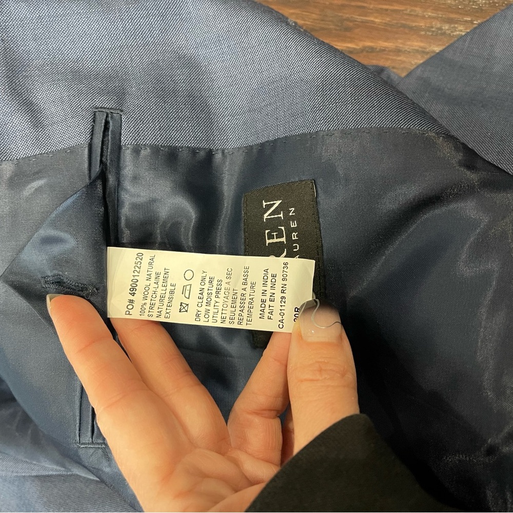 Lauren Ralph Lauren Blayton Blue Plaid Big Boy Suit Blazer Jacket Size 20R NEW - Picture 7 of 7